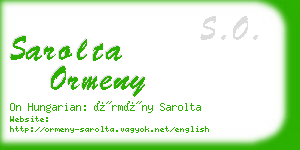 sarolta ormeny business card